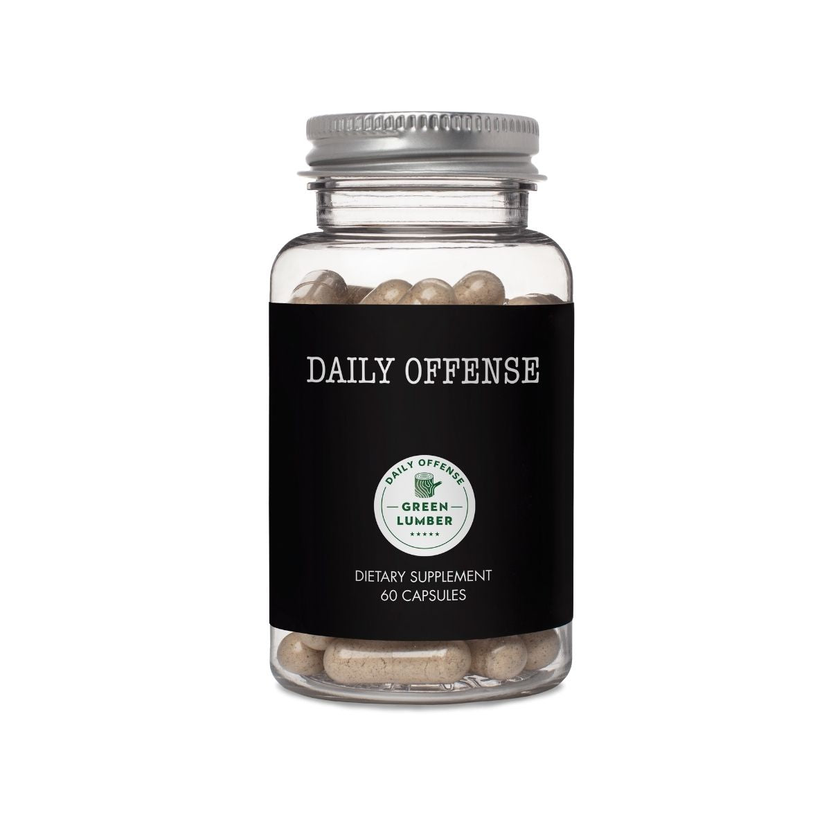 Daily Offense bottle on white background